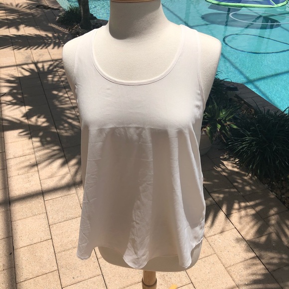 EM flowy cream racer back top medium - Picture 2 of 5